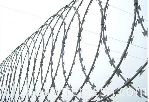 Flat Wrap Concertina Razor Barbed Wire Fence5
